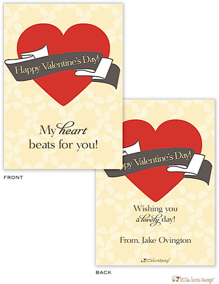 Little Lamb - Valentine's Day Exchange Cards (Heart)